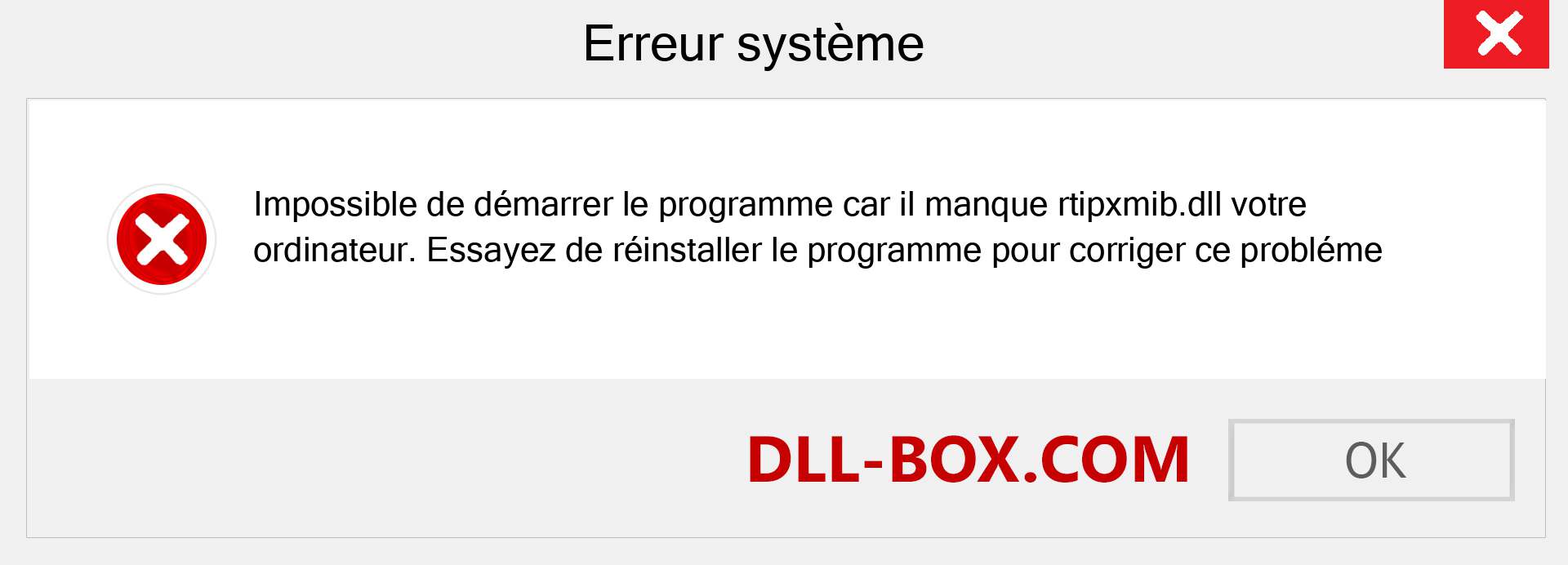 Le fichier rtipxmib.dll est manquant ?. Télécharger pour Windows 7, 8, 10 - Correction de l'erreur manquante rtipxmib dll sur Windows, photos, images