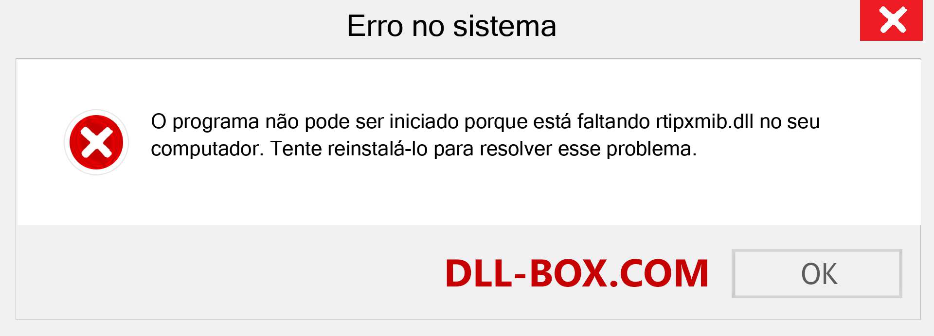 Arquivo rtipxmib.dll ausente ?. Download para Windows 7, 8, 10 - Correção de erro ausente rtipxmib dll no Windows, fotos, imagens